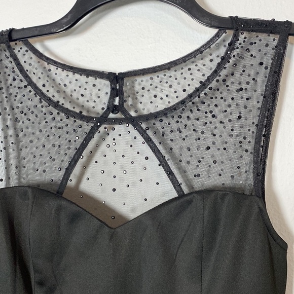 Lulus Black Sheer Rhinestone Bodycon Dress - Picture 2 of 11